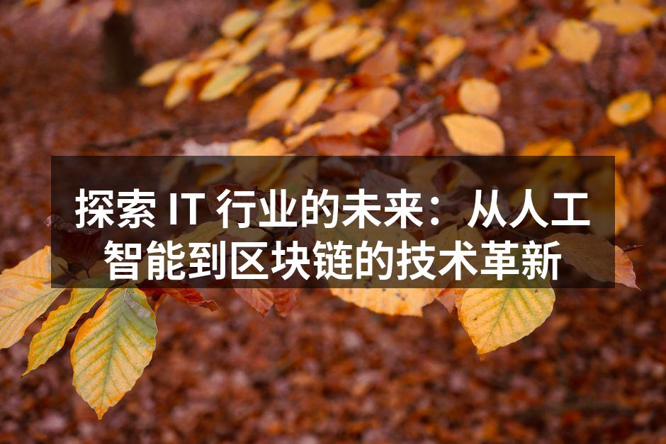探索 IT 行业的未来：从人工智能到区块